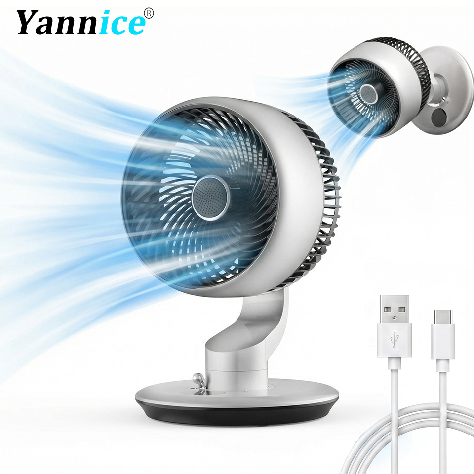 Usb Fan Silent - Ventilateur de bureau USB 7800mAh, 5