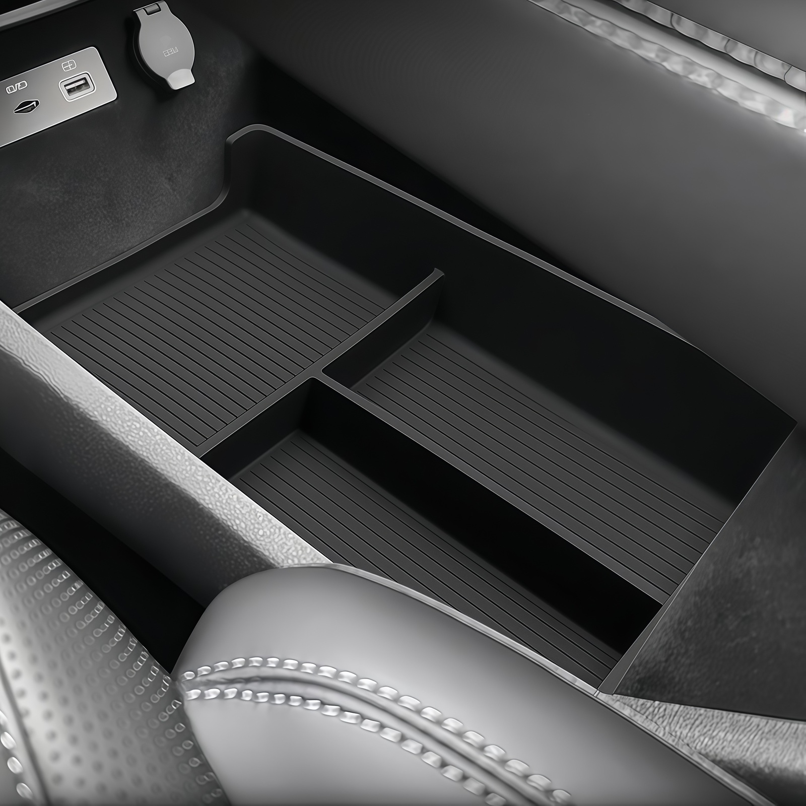 Tech Car Accessories - Organiseur de rangement inférieur pour console